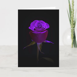 Tarjeta De Agradecimiento Rosa bajo luz negra