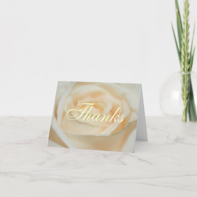 Tarjeta De Agradecimiento Rosa blanca (Anverso)