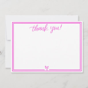 Tarjeta de agradecimiento (rosa caliente)