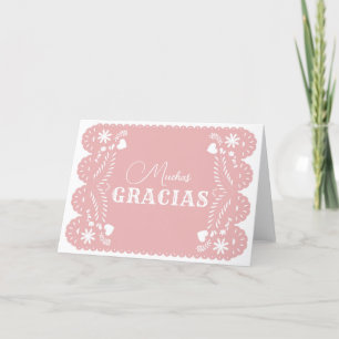 Tarjeta de agradecimiento rosa de Cielito Lindo