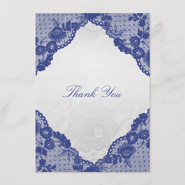 Tarjeta De Agradecimiento Rosa de plata azul de la marina gracias (Anverso)