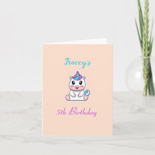 Tarjeta De Agradecimiento Rosa de unicornio blanco