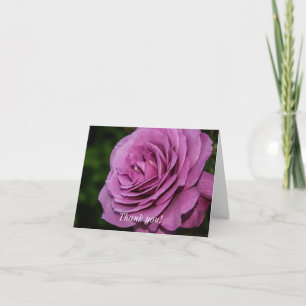 Tarjeta De Agradecimiento Rosa del jardín magenta
