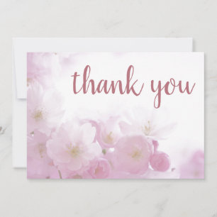 Tarjeta De Agradecimiento Rosa Dorado Floral Elegante Moderno Plano Moderno