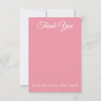 Tarjeta De Agradecimiento Rosa Elegante