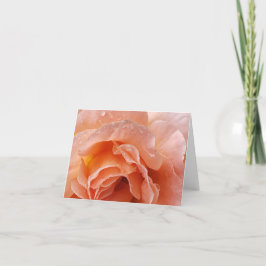 Tarjeta De Agradecimiento rosa escuchando después de la lluvia notecard