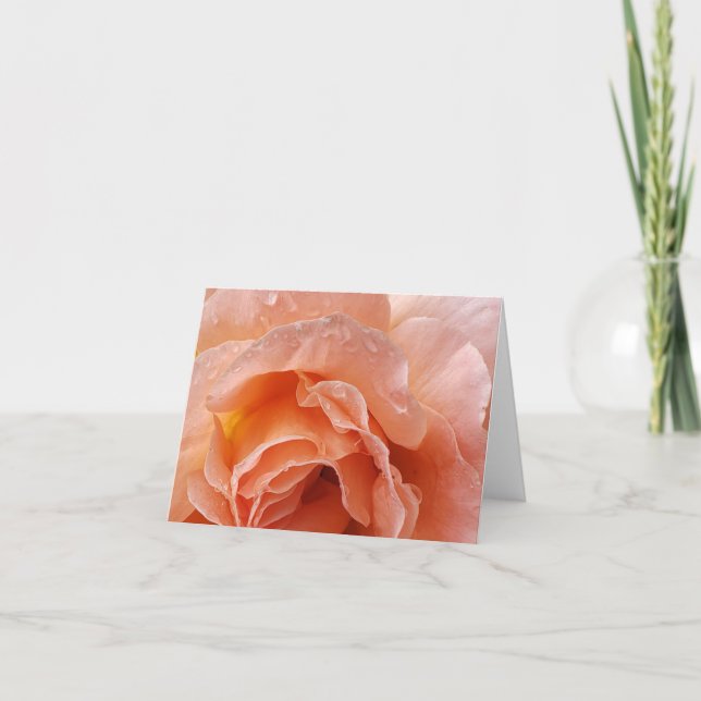 Tarjeta De Agradecimiento rosa escuchando después de la lluvia notecard (Anverso)