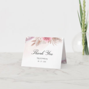 Tarjeta De Agradecimiento Rosa Floral de Postre Rosa de Casamiento Gratitud