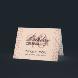 Tarjeta De Agradecimiento Rosa Gold Rubor 40th Birthday Gracias Confetti<br><div class="desc">Elegante plantilla de color rosa del Rosa del Fiesta de los 40 años,  Purpurina de la Faux de oro Confetti Rubor. Fácil de usar y fácil de personalizar. ¡No te quedes sin el tuyo!</div>