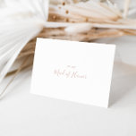 Tarjeta De Agradecimiento Rosa Gold Simple Bridal Party Minimalista Gracias<br><div class="desc">Esta rosa de oro simple fiesta minimalista de agradecimiento es perfecta para un boda moderno. El diseño,  sencillo y elegante,  presenta una tipografía de escritura clásica y elegante en oro rosa.</div>