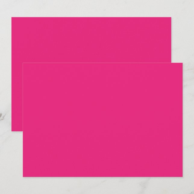 Tarjeta de agradecimiento rosa intenso | Estilo mi (Anverso / Reverso)