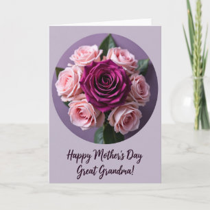 Tarjeta de agradecimiento Rosa Magenta Rayada