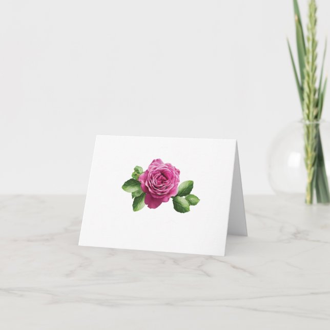 Tarjeta De Agradecimiento Rosa morado de Bulgaria (Anverso)