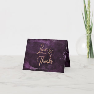Tarjeta De Agradecimiento Rosa morado oscuro Boda de oro