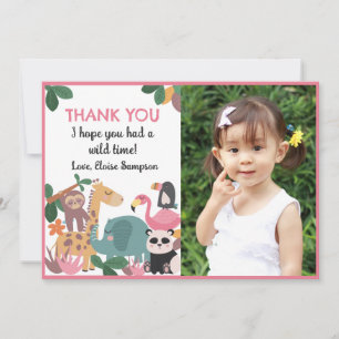 Tarjeta de agradecimiento rosa nacida para ser sal
