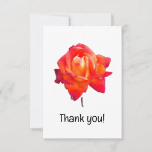 Tarjeta De Agradecimiento rosa naranja