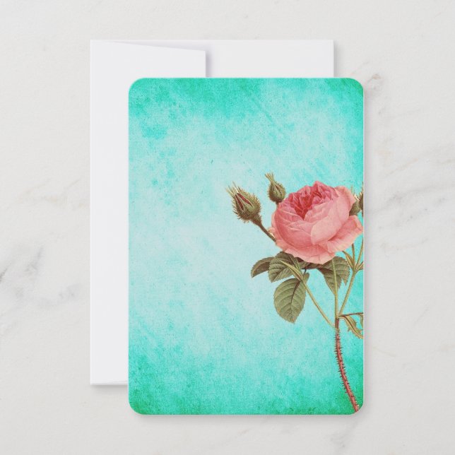 Tarjeta De Agradecimiento Rosa Notecard (Anverso)
