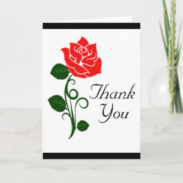 Tarjeta de agradecimiento Rosa Roja