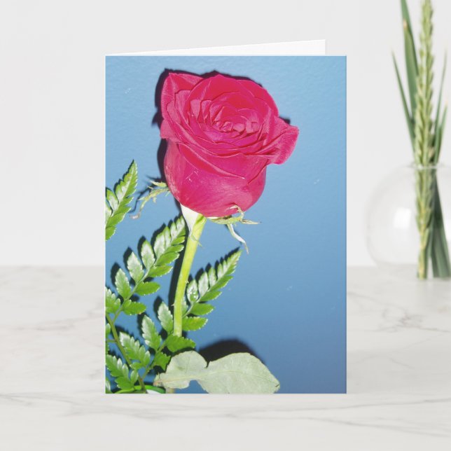 Tarjeta de agradecimiento “Rosa Roja” (Anverso)