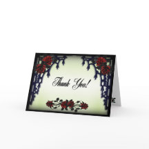 Rosa Roja Boda gótico en blanco dentro del verde