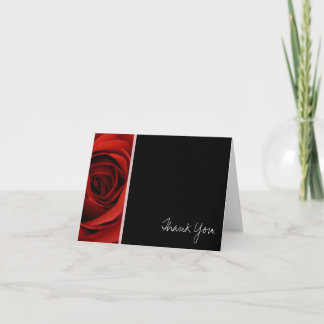 Tarjeta De Agradecimiento Rosa Roja - Gracias