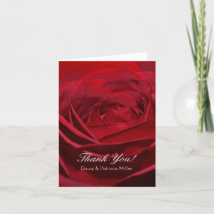 Tarjeta De Agradecimiento Rosa Roja Hermosa Gracias