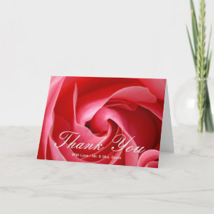 Tarjeta De Agradecimiento Rosa Rosa Rosa Gracias