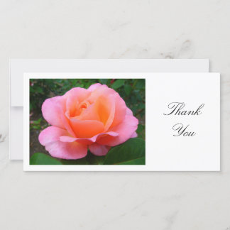 Tarjeta De Agradecimiento Rosa Rosa Rosa- Gracias