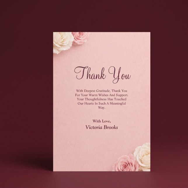 Tarjeta de agradecimiento rosa rosado (Subido por el creador)