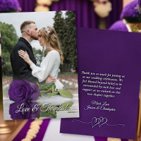 Rosa Royal Purple Elegant Wedding Foto overlay