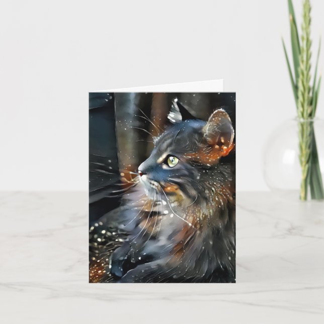 Tarjeta De Agradecimiento Rosa y luz mágica (Anverso)