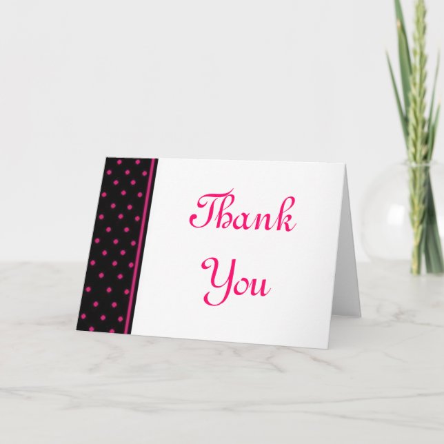 Tarjeta De Agradecimiento Rosado (Anverso)