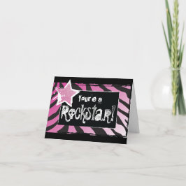 Tarjeta de agradecimiento rosado al fiesta Like a 