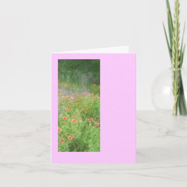 Tarjeta De Agradecimiento Rosado-recuerdos de la primavera (Anverso)