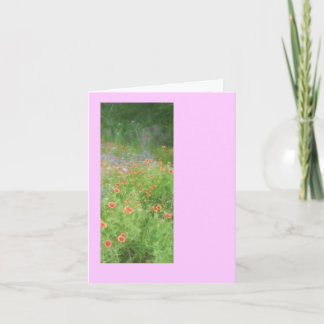 Tarjeta De Agradecimiento Rosado-recuerdos de la primavera