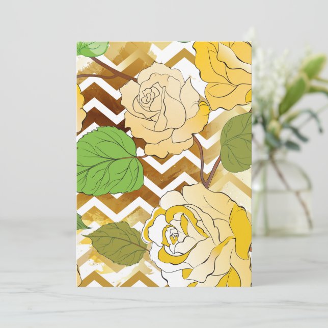 Tarjeta De Agradecimiento Rosas 10 (Anverso de pie)