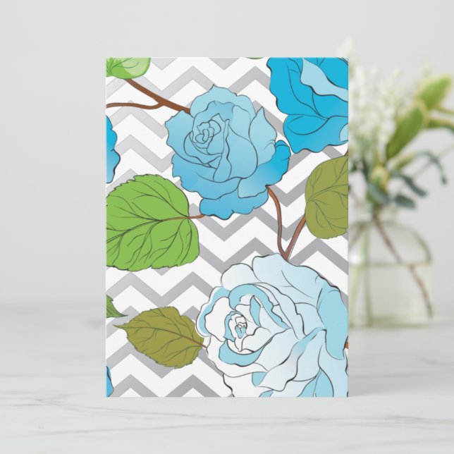 Tarjeta De Agradecimiento Rosas 14 (Anverso de pie)