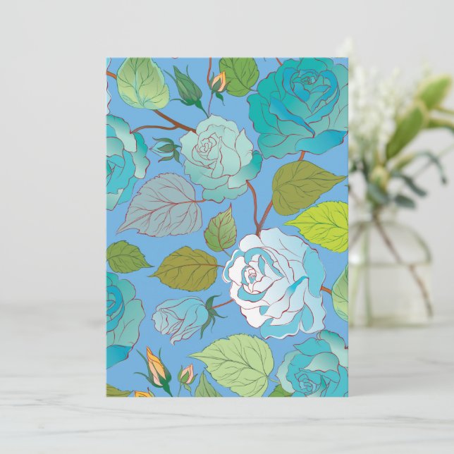 Tarjeta De Agradecimiento Rosas 23 (Anverso de pie)