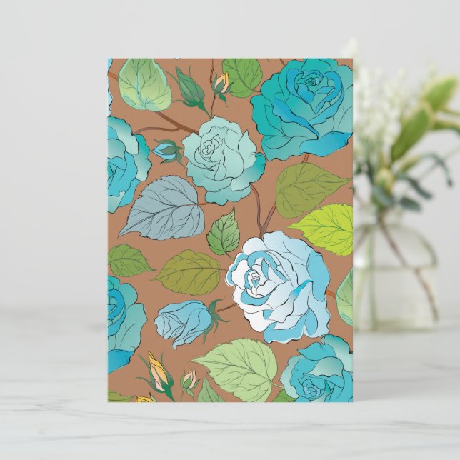 Tarjeta De Agradecimiento Rosas 25 (Anverso de pie)