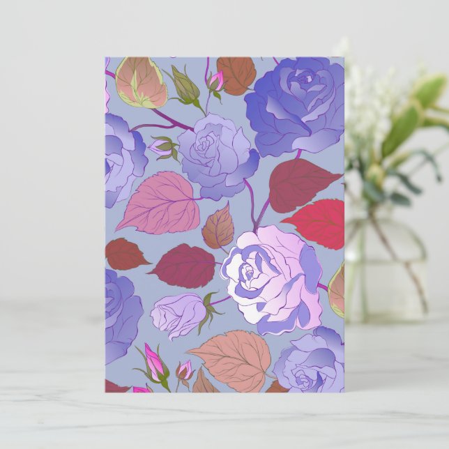 Tarjeta De Agradecimiento Rosas 29 (Anverso de pie)