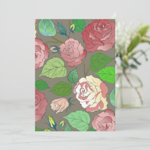 Tarjeta De Agradecimiento Rosas 30