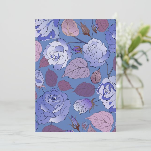 Tarjeta De Agradecimiento Rosas 32 (Anverso de pie)
