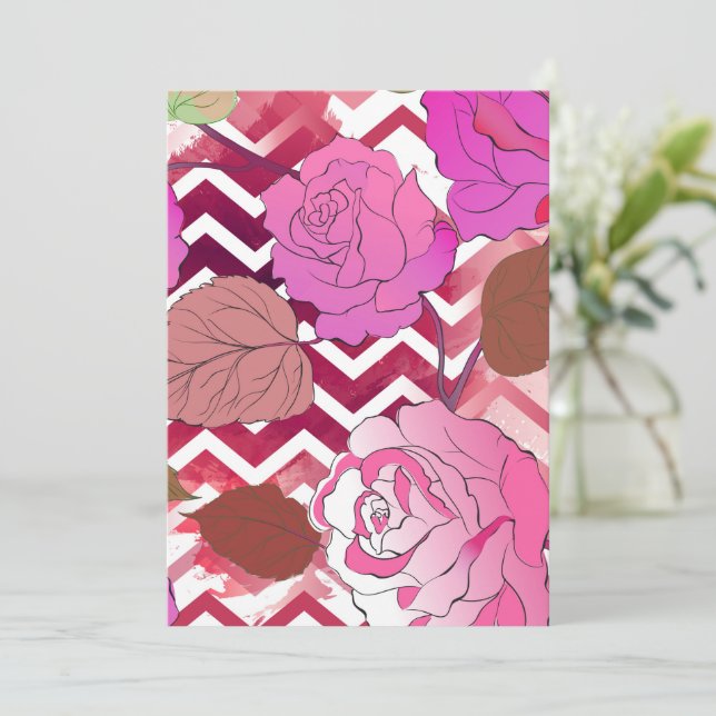 Tarjeta De Agradecimiento Rosas 33 (Anverso de pie)