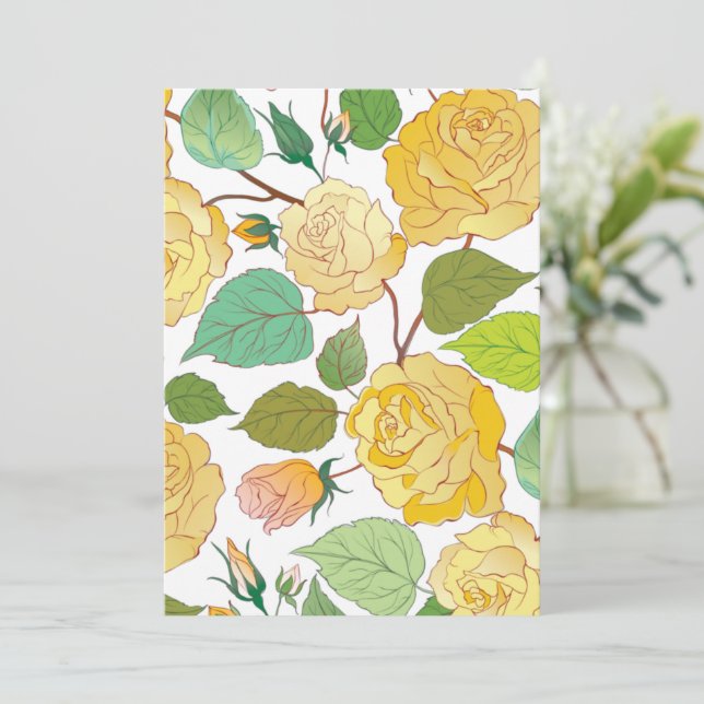 Tarjeta De Agradecimiento Rosas 9 (Anverso de pie)