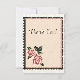 Tarjeta De Agradecimiento Rosas angulares