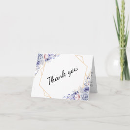 Tarjeta De Agradecimiento Rosas azules elegantes Gracias