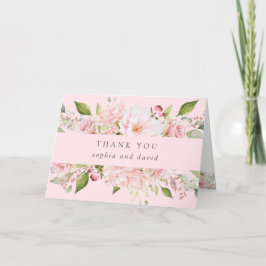 Tarjeta De Agradecimiento Rosas bonitos | Boda Floral Rosa Gracias