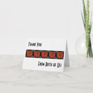 Tarjeta De Agradecimiento Rosas de Decofied (gracias de ambos)
