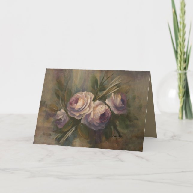 Tarjeta De Agradecimiento Rosas de Mamá (Anverso)