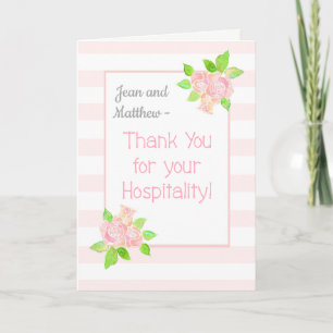 Tarjeta De Agradecimiento Rosas de nombre personalizado gracias por hospital